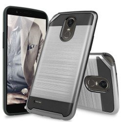 LG Stylo 3 Armor Hybrid Case (Silver)